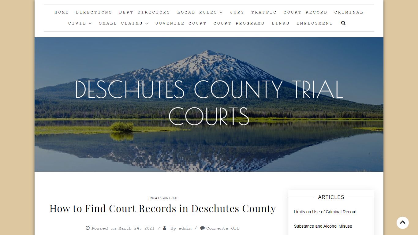 How to Find Court Records in Deschutes County